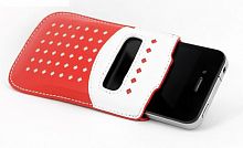 Чехол-футляр для iPhone 4/4S Hoco Straight pocket красно-белый