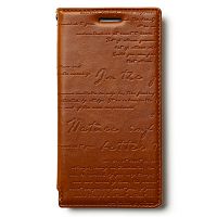 Чехол-книга для Huawei P6 Zenus Lettering Diary коричневый