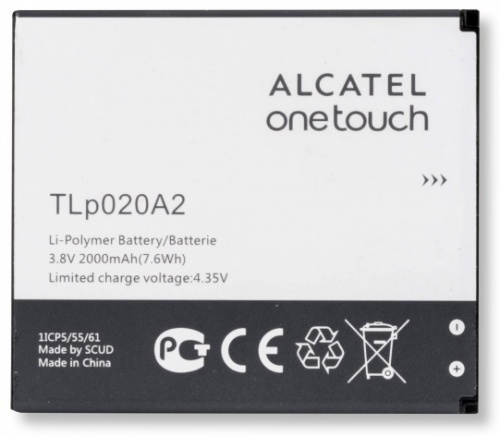 Аккумулятор Alcatel TLp020A2  One Touch 5050X / 5050Y POP S3 / 5065D POP 3 3.8V 2000mAh orig