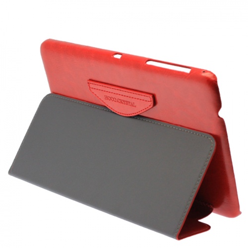 Чехол-книга для Samsung Galaxy Tab 4 8.0 T330 Hoco Crystal Leather Case красный фото 3