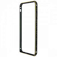 Бампер для iPhone 6/6S Plus J-case черный с листочками