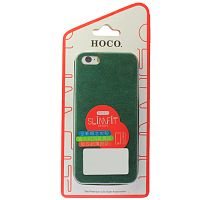 Чехол-накладка для iPhone 5/5S Hoco Slimfit Full Protective Real Leather Case зеленый