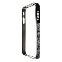 Бампер для iPhone 4 Noeson пластик черный с орнаментом