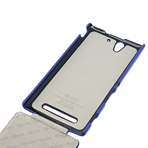 Чехол-раскладной для Sony Xperia C3 Sipo синий фото 2
