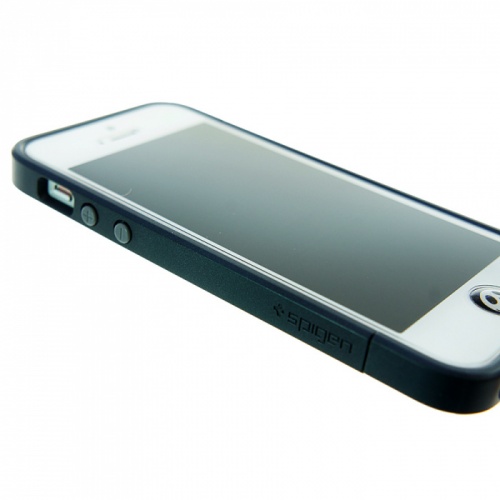 Бампер для iPhone 5/5S SGP Linear EX SLIM Metal черный фото 2