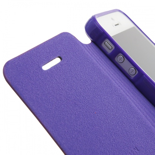 Чехол-книга для iPhone 5/5S Solozen Jelly фиолетовый  фото 5