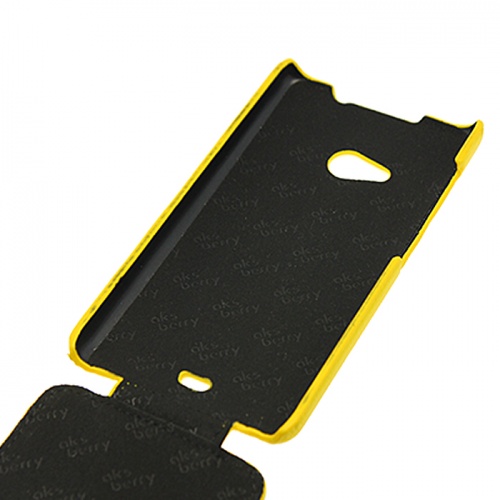 Чехол-раскладной для Microsoft Lumia 535 Aksberry желтый фото 3