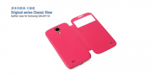 Чехол-книга для Samsung i9500 Galaxy S4 Hoco Original Classic розовый фото 4