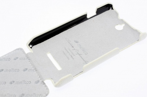 Чехол-раскладной для Sony Xperia E Melkco белый фото 5