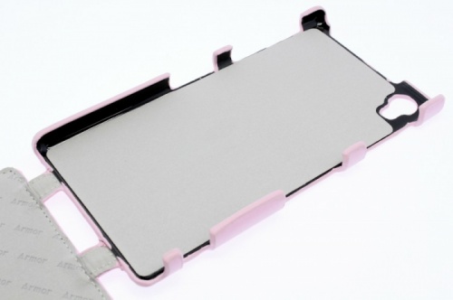 Чехол-раскладной для Sony Xperia Z1 Armor Full розовый фото 2