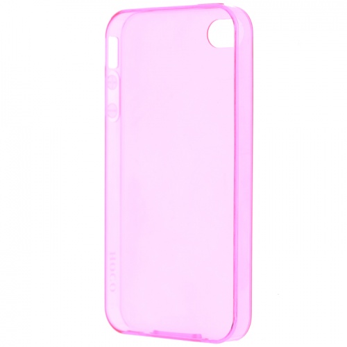 Чехол-накладка для iPhone 4/4S Hoco TPU Crystal case розовый фото 3
