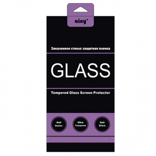 Защитное стекло для iPhone 6/6S Ainy 0.33mm 3D силиконовые края чёрный