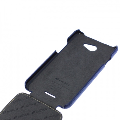 Чехол-раскладной для HTC Desire 516 Melkco синий фото 3