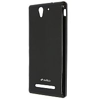 Чехол-накладка для Sony Xperia C3 Melkco TPU матовый черный