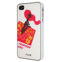 Чехол-накладка для iPhone 4/4S Face Fashion Girl