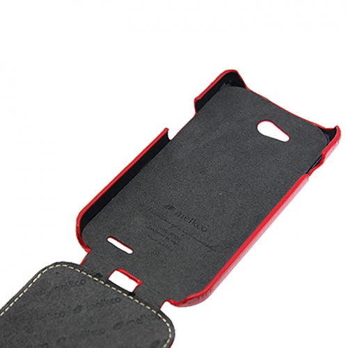 Чехол-раскладной для LG Optimus L90 D405/410 Melkco красный фото 2