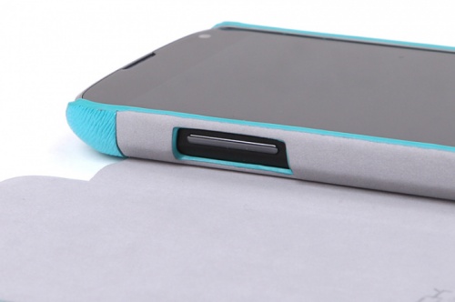 Чехол-книга для LG Nexus 4 E960 Rock Big City голубой фото 2