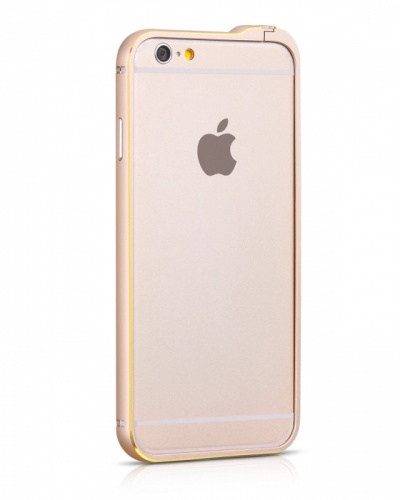 Бампер для iPhone 6/6S Hoco Fedora Metal золотой фото 2