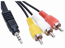 Кабель AUX 3,5 4pin - 3RCA (Aux-тюльпан) 1.5m