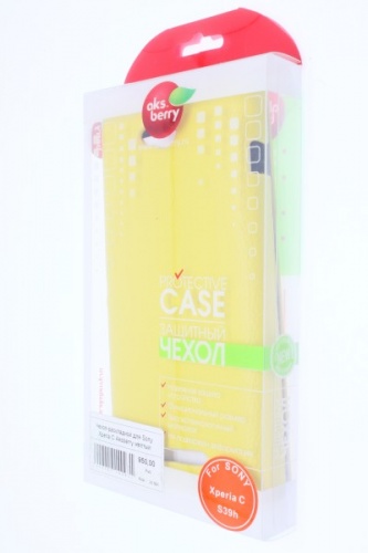 Чехол-раскладной для Sony Xperia C Aksberry желтый фото 4