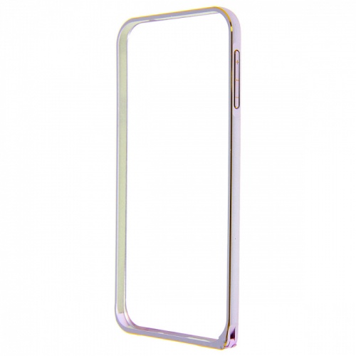 Бампер для Samsung E500 Galaxy E5 Creative Case розовый с золотой полосой