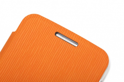 Чехол-книга для Samsung C1010 Galaxy Zoom Rock Elegant оранжевый фото 4