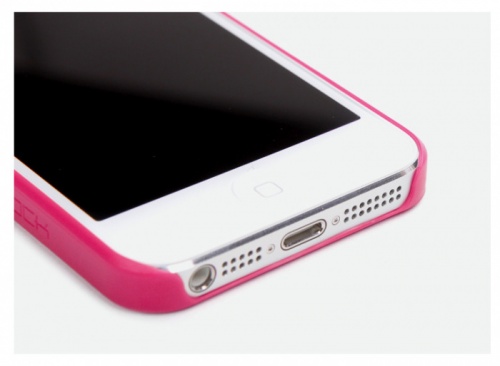 Чехол-накладка для iPhone 5/5S Rock Texture розовый фото 2