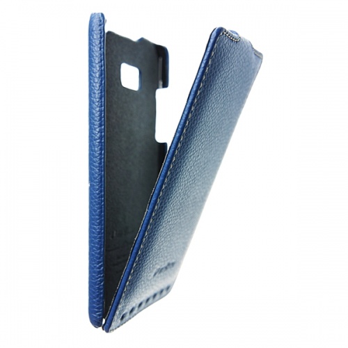 Чехол-раскладной для HTC Desire 600 Melkco синий фото 3