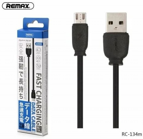 Кабель MicroUSB Remax RC-134m черный