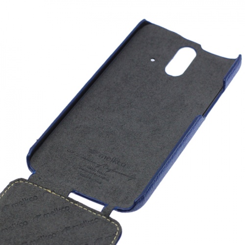 Чехол-раскладной для HTC One E8 Melkco синий фото 3