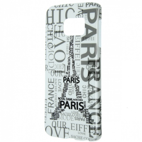 Чехол-накладка для Samsung Galaxy S6 Edge Slip TPU Paris News