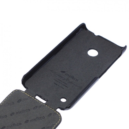Чехол-раскладной для Nokia Lumia 530 Melkco черный фото 3