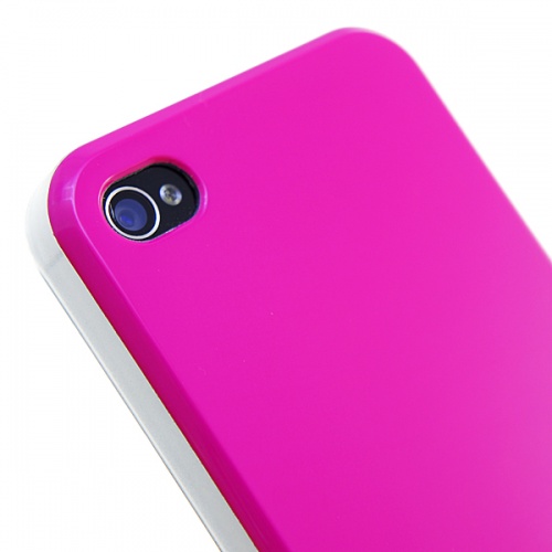 Чехол-накладка для iPhone 4/4S iShell пластик розовый фото 2