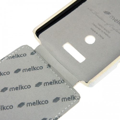 Чехол-раскладной для Sony Xperia P LT22i Melkco Jacka белый фото 3