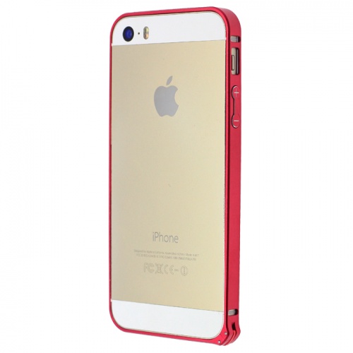 Бампер для iPhone 5/5S Remax metal красный фото 2