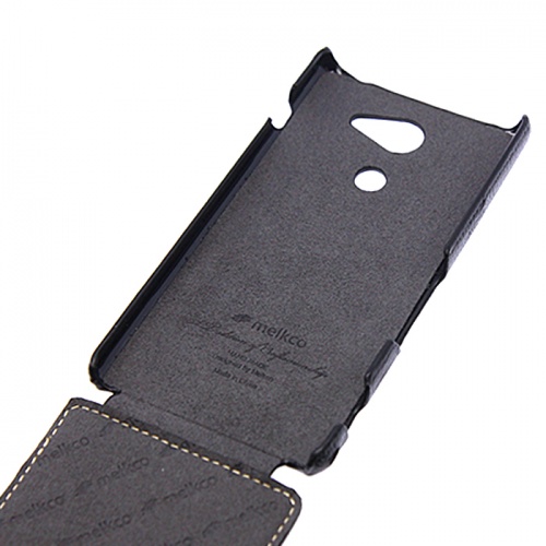 Чехол-раскладной для Sony Xperia M2 Melkco черный фото 3