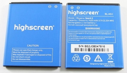 Аккумулятор Highscreen Spark 2 3.7V 1420mAh orig