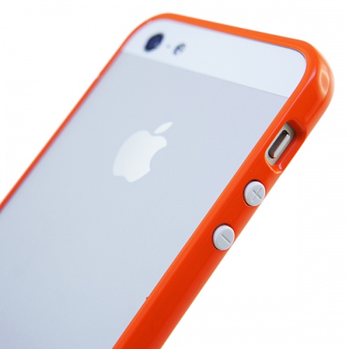 Бампер для iPhone 5/5S SGP Linear X оранжевый фото 3