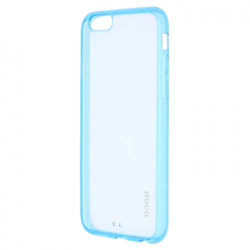 Чехол-накладка для iPhone 6/6S Hoco Steel Double-Color Transparent PC + TPU Case голубой