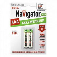 Аккумулятор Navigator AAA BP2 850 mAh																			
