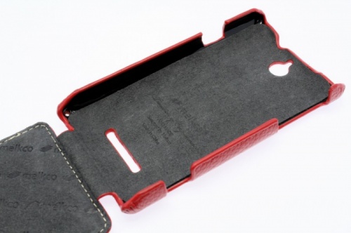 Чехол-раскладной для Sony Xperia E Melkco красный фото 2
