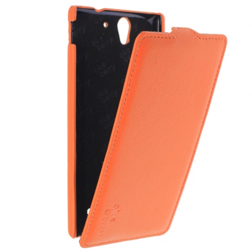Чехол-раскладной для Sony Xperia C3 Aksberry оранжевый фото 2