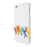 Чехол-накладка для iPhone 5/5S Vcase Цветные человечки