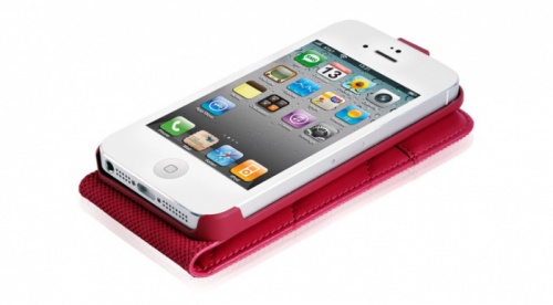 Чехол-раскладной для iPhone 5/5S Nuoku CROWNIP5PNK розовый фото 2
