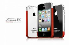 Бампер для iPhone 4/4S SGP Linear EX красный