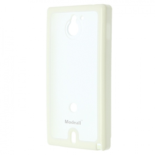 Чехол-накладка для Sony Xperia Sola MT27i Modeall белый