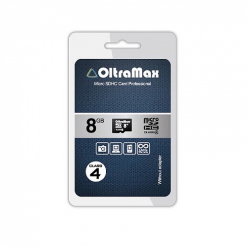 Карта памяти MicroSDHC 8Gb OltraMax Class 4