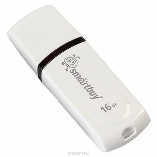 USB флэшка 16Gb SmartBuy Paean USB 2.0 белый