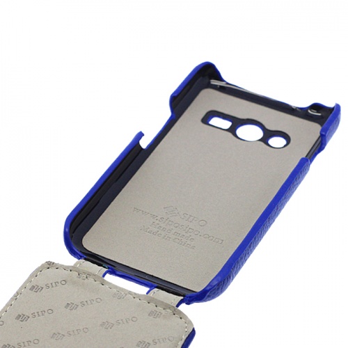 Чехол-раскладной для Samsung G313 Galaxy Ace 4 Sipo синий фото 3