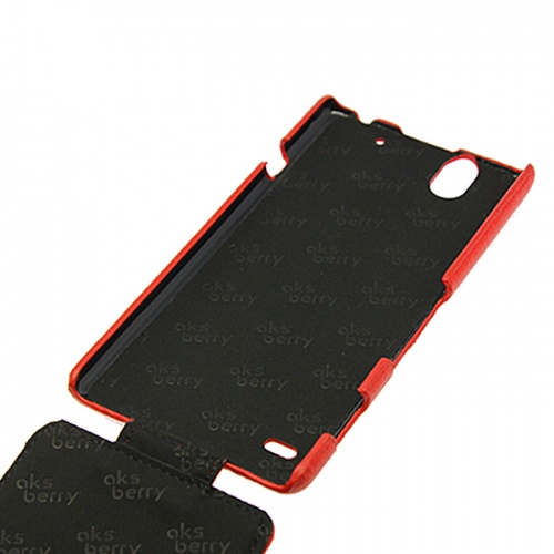Чехол-раскладной для Sony Xperia C4 Aksberry красный фото 3